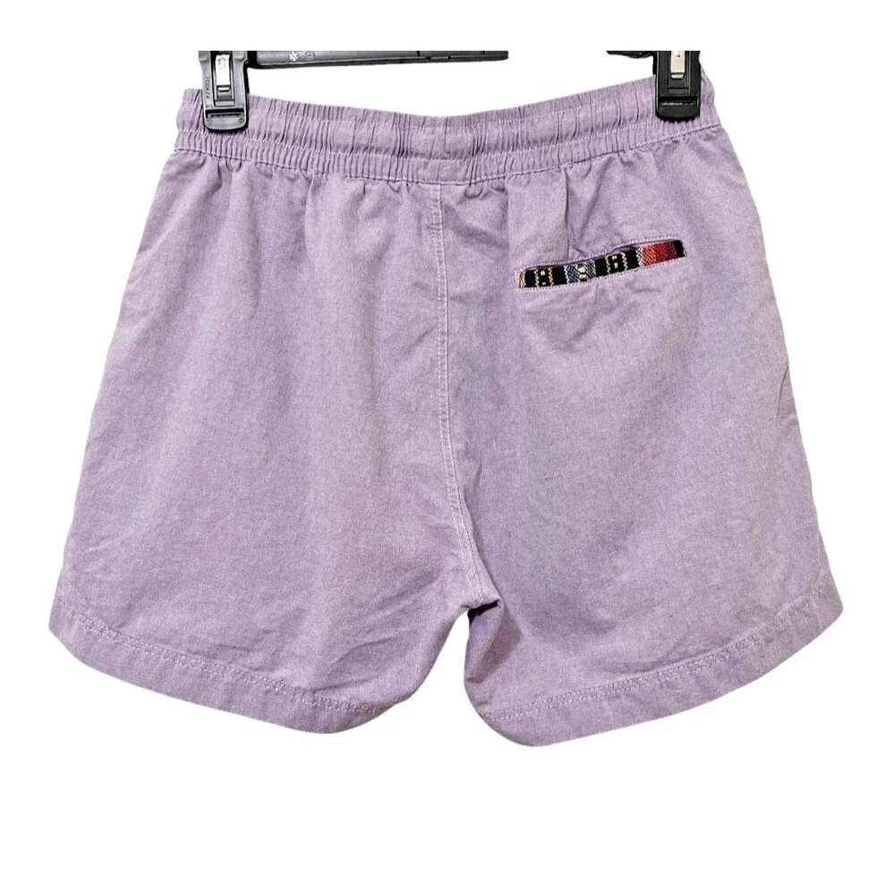WOWIE Men's OG Casual Shorts Purple Lavender Aztec Trim Cotton Blend 4.5" Small - Picture 2 of 4